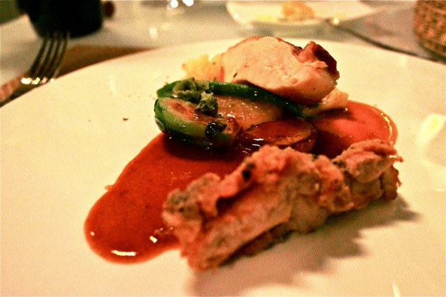 Chicken with Brown Wasabi and Herb sauce