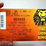 The Lion King ticket