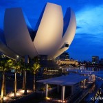 The ArtScience Museum at Marina Bay Sands - Sunset Shot The ArtScience Museum at Marina Bay Sands - Sunset Shot