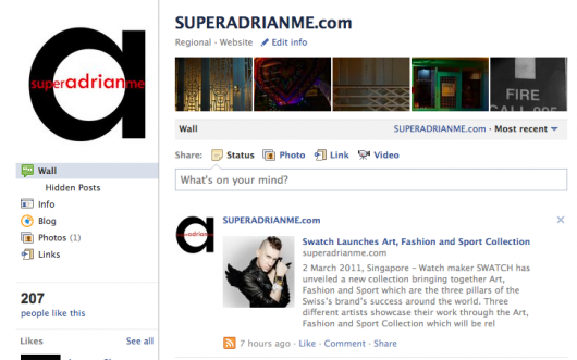 SUPERADRIANME.com FACEBOOK Fan Page
