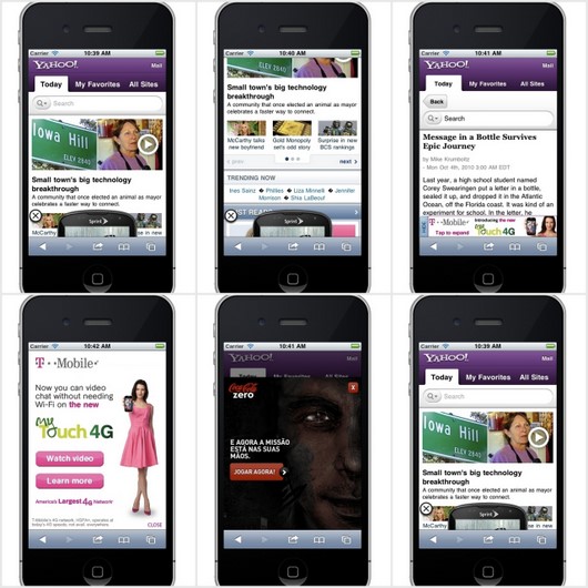 Yahoo iPhone Ad Formats for Asia