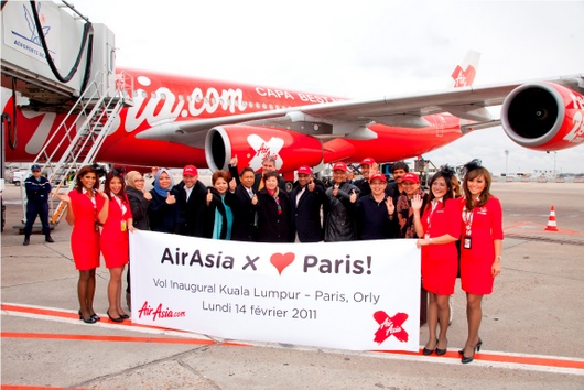 Inaugural Flight of AirAsiaX in Paris
