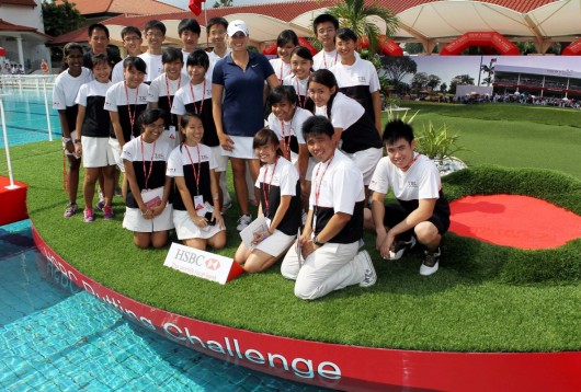 HSBC Women's Champions - Outside the Ropes Activity: Amanda Blumenherst with Golfers from VJC