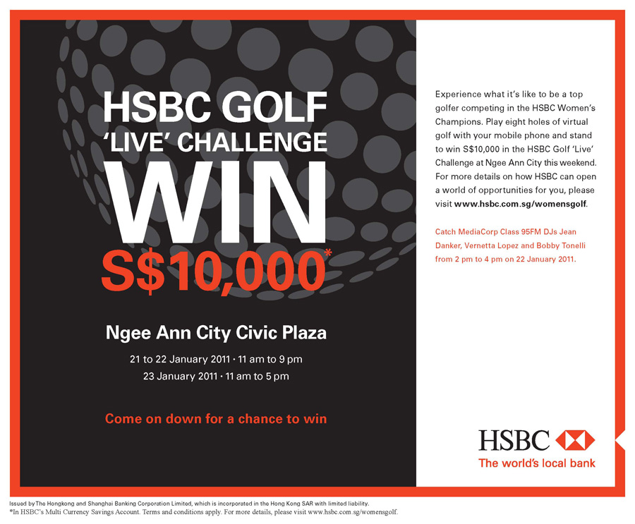 Try your hand at Golf and you could win S$10,000