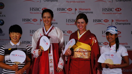 HSBC Womens Champions 2011 Press Conference 220211  - Jiyai Shin, Michelle Wie, Paula Creamer, Ai Miyazato