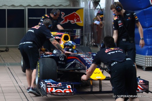 David Coulthard in Red Bull Speed Street Singapore 2011