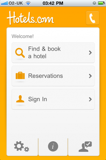 Hotels.com iPhone and Android App