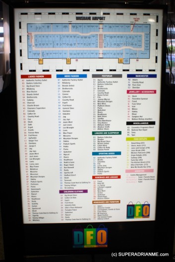 Store Directory of DFO in Brisbane 