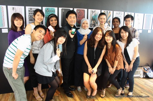 LG Optimus Black - Student designers from LASALLE posing with Arthur Huang (LG), Tjin Lee (Mercury)