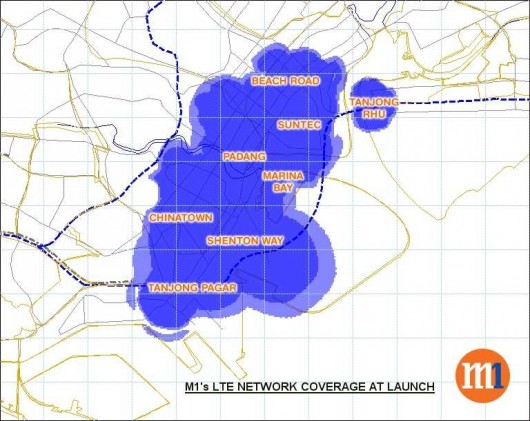 M1's LTE NETWORK COVERAGE AT LAUNCH-MAP
