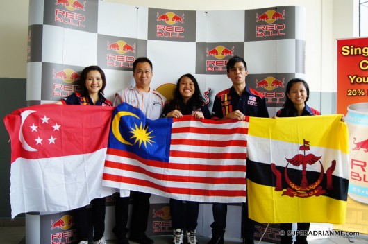 Members of the Red Bull Rookies Team 2011 and Team Manager Kenvin Low