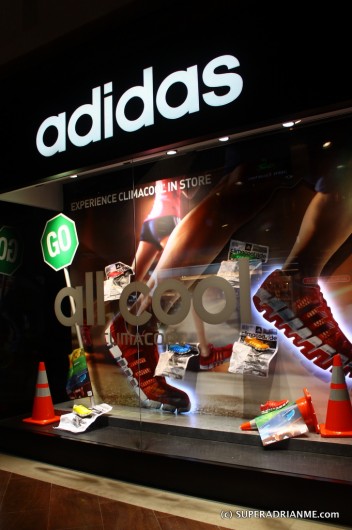 adidas store front at Marina Bay Sands - featuring adidas Climacool Ride