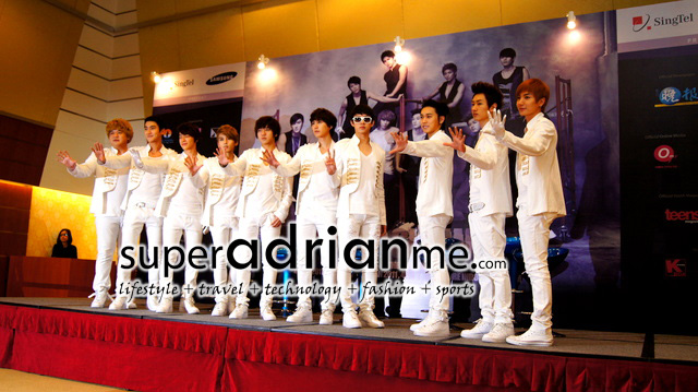 Super Junior at the Singapore Press Conference on 30 January 2011