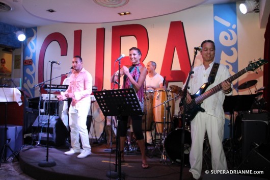 The live band at Cuba Libre in Clark Quay