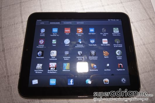 HP TouchPad Front View