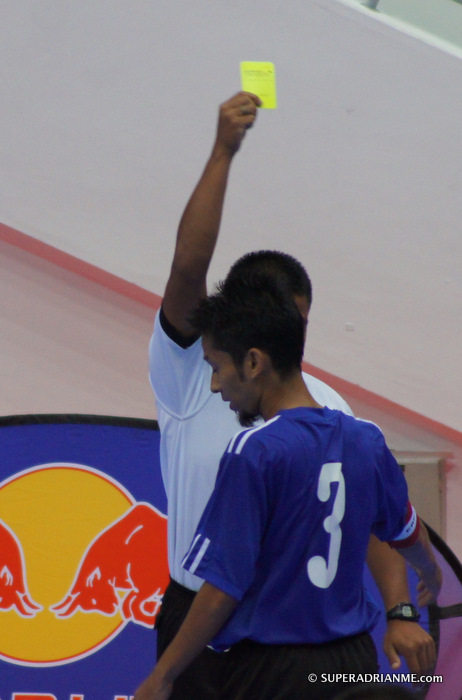 Red Bull Tri-Nations Cup 2011 - Yellow Card for Sofyan bin Ismail from LTS FC (Malaysia)