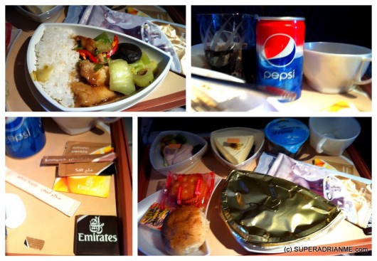 Emirates EK 432 Economy Class Inflight Dinner