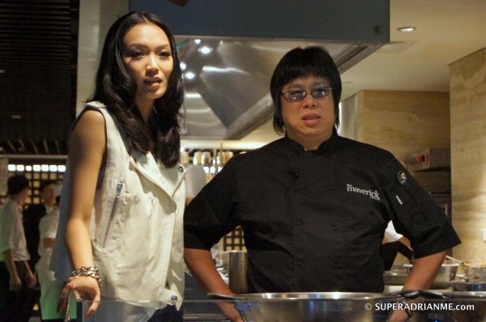The Maverick Chef - Singapore Episode Co host Joanne Peh with Chef Alvin Leung