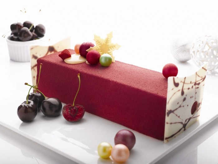 Carlton Hotel - Red Cherry Log Cake