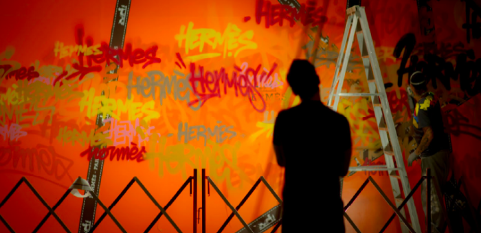 Hermès rocked by graffiti