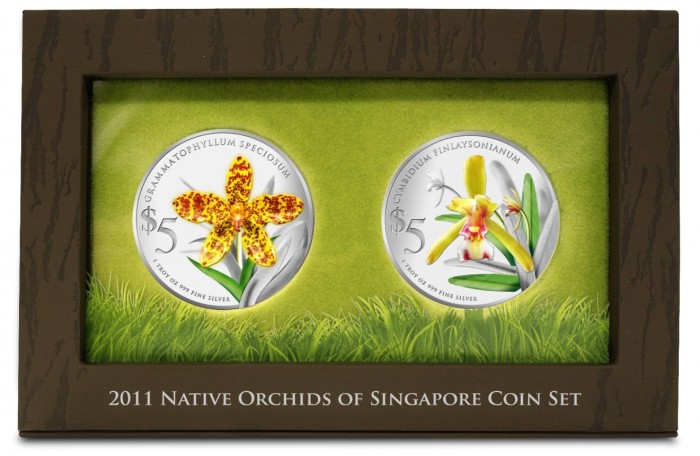 2011 Native Orchids of Singapore Coin Set