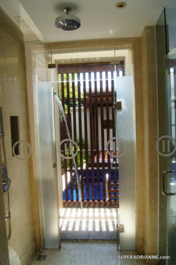 Shower facilities within the Myanmar Villas at The Pullman Sanya Yalong Bay Resort and Spa
