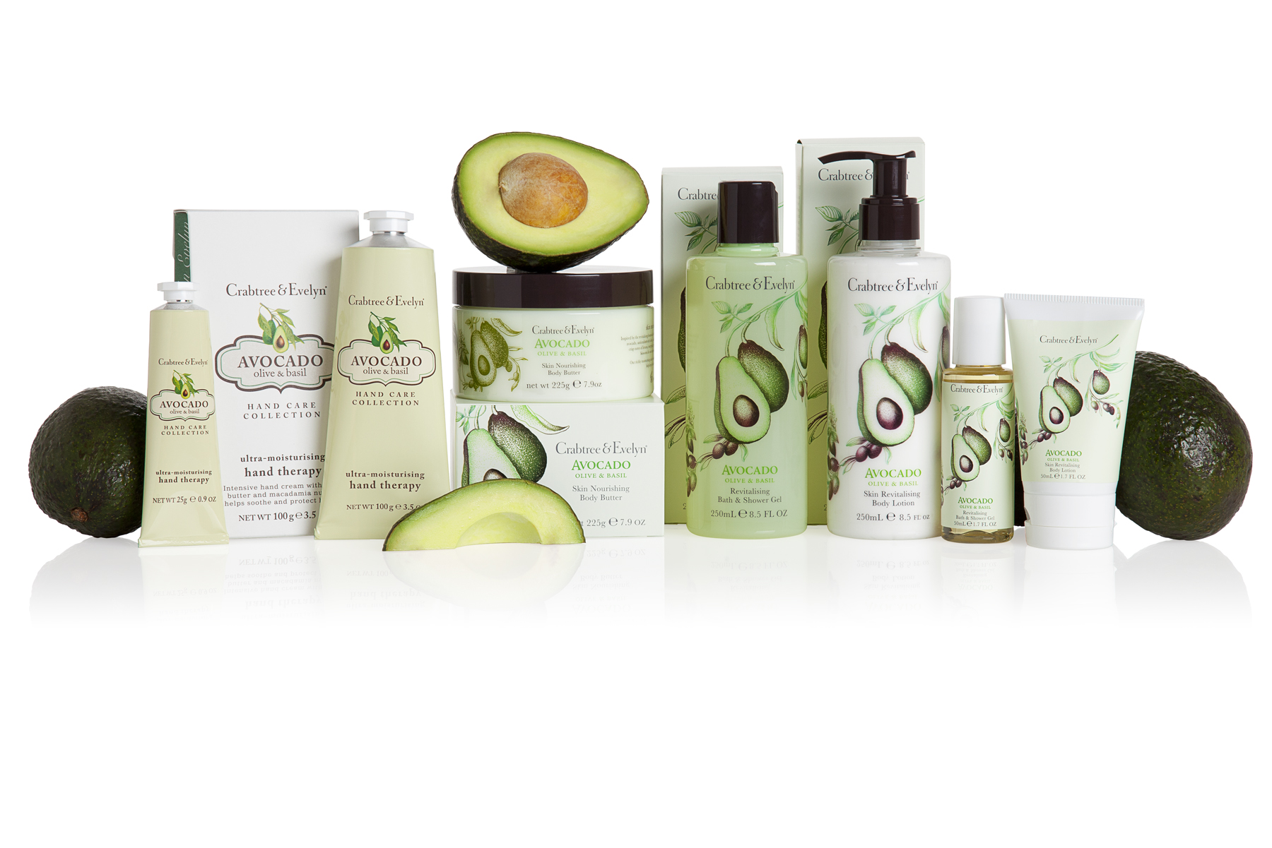 Crabtree & Evelyn New Avocado, Olive & Basil Body and Hand Care Collection  | SUPERADRIANME.com