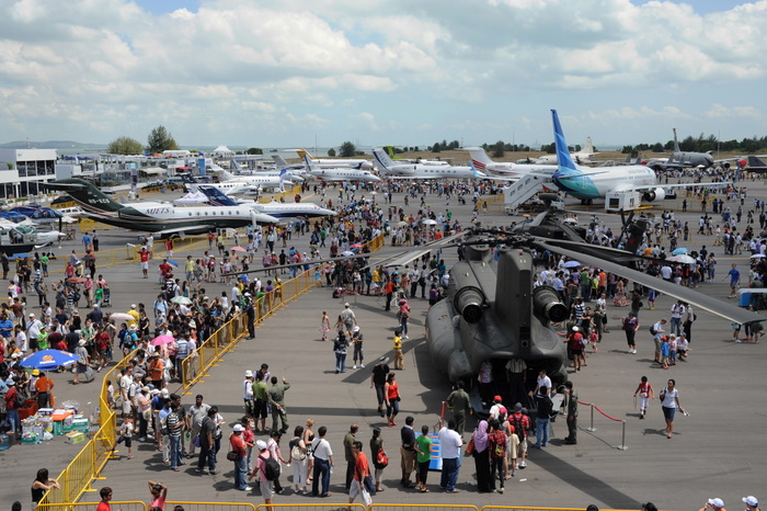 Outdoor static display at Singapore Airshow 2010