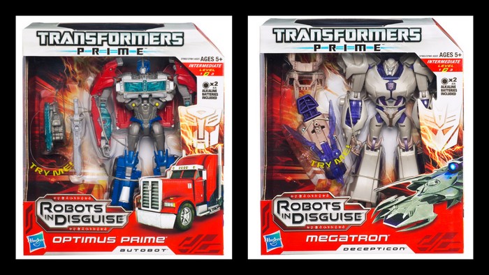 Transformers Prime Robots In Disguise Voyagers Asst – Megatron (Decepticon) and Optimus Prime (Autobot)