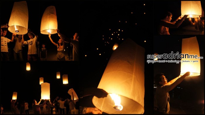 Make a wish and set the lanterns into the sky