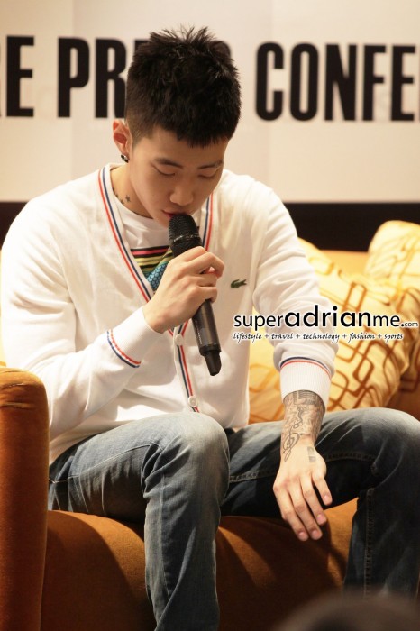 Jay Park shows tattoo on his arm