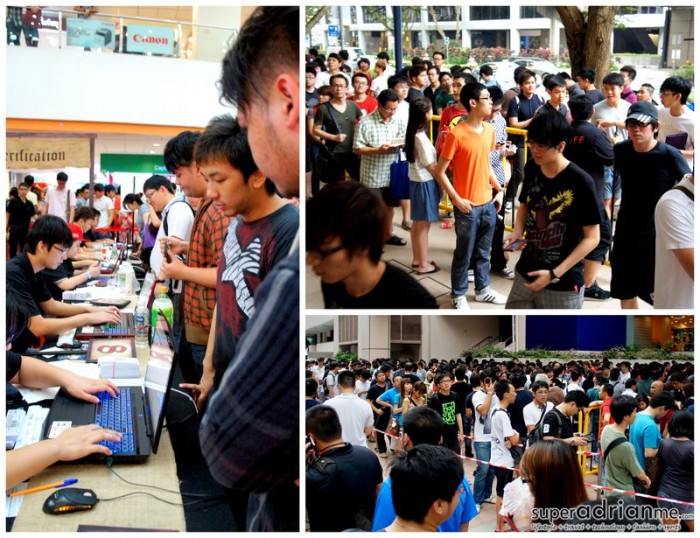 Check out the queue for Diablo III at Funan IT Mall