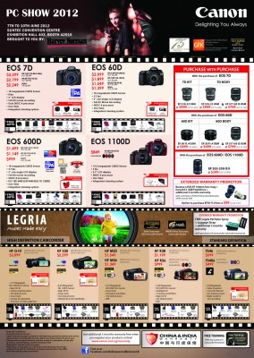 Canon EOS DSLR Camera PC Show 2012 Brochure