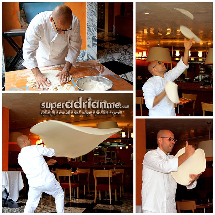 Acrobatic Pizza Chef Pasqualino Barbasso at Resorts World Sentosa
