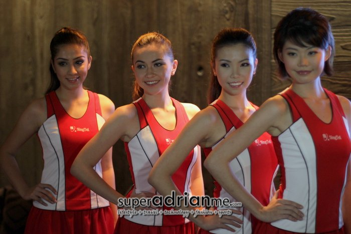 SingTel Grid Girls 2012 - From L - R - Ashvin Sandhu, Rebecca Ly Dia Dore, Victoria Yeo, Mabel Lim