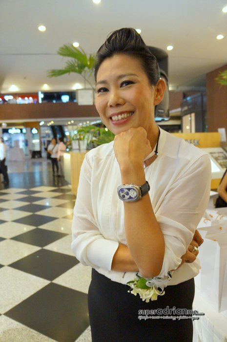 Irene Ang Posing with a Philip Stein Timepiece
