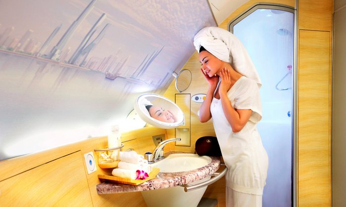 Emirates' A380 Shower Spa for First Class