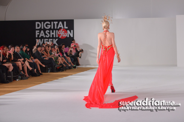 Andrej Pegic in Guo Pei - Digital Fashion Week Singapore 2012