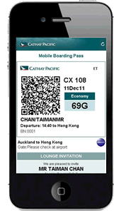 Cathay Pacific Mobile Boarding Pass