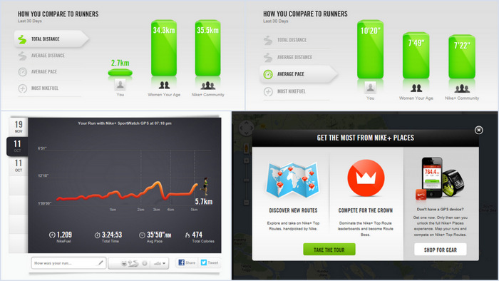 Monitor run records via Nike+ Web Application