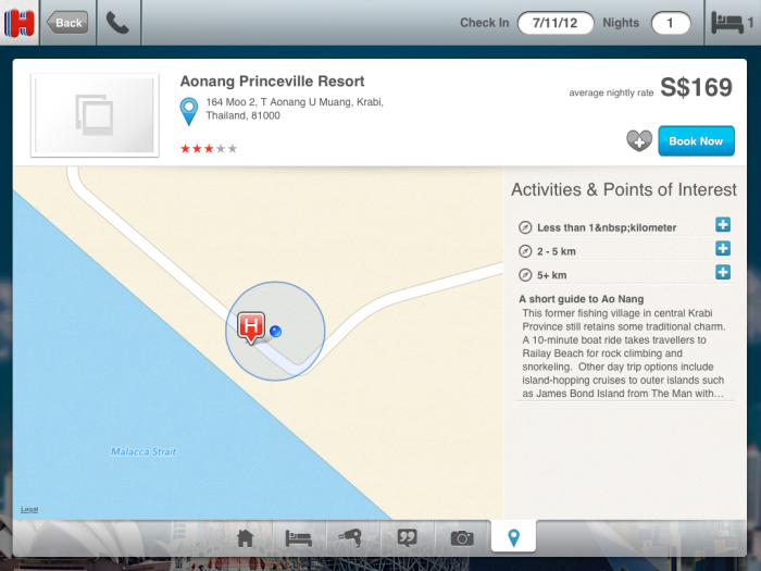 Hotelsdotcom Ipad App - What is around the hotel