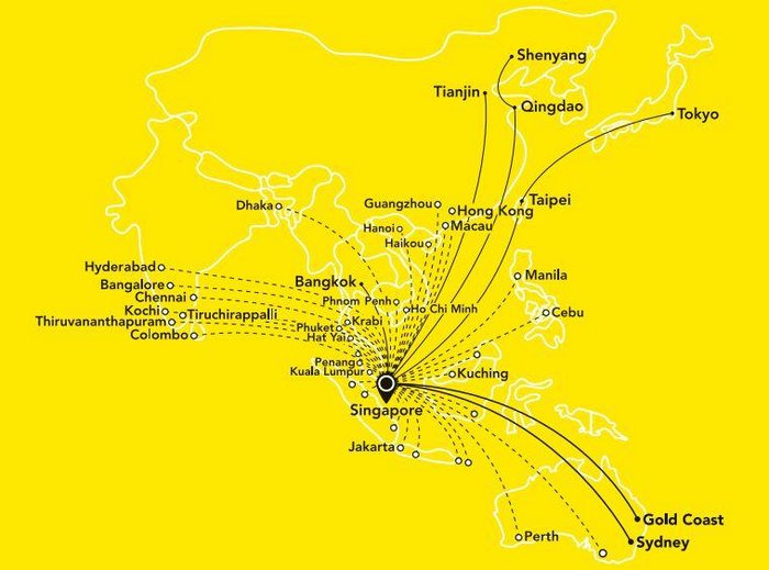 Travel-Airline-Scoot Flight Map