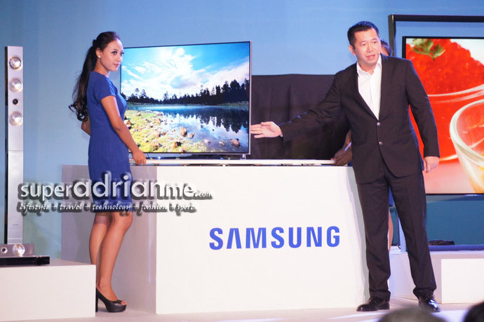 Andrew Woon. Regional Director, Audio Visual at Samsung Electronics unveiled the F8000 LED TV
